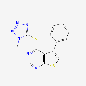 4-(1-Methyltetrazol-5-yl)sulfanyl-5-phenylthieno[2,3-d]pyrimidine