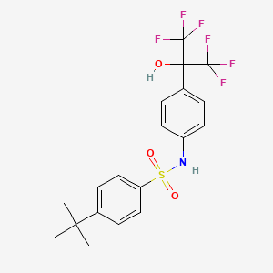 4-tert-butyl-N-[4-(1,1,1,3,3,3-hexafluoro-2-hydroxypropan-2-yl)phenyl]benzenesulfonamide