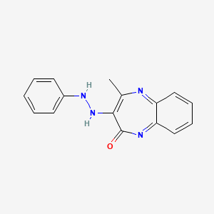 4-Methyl-3-(2-phenylhydrazinyl)-1,5-benzodiazepin-2-one