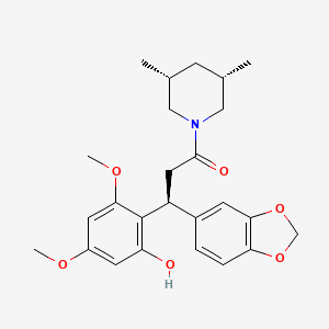 (3s)-3-(2h-1,3-Benzodioxol-5-Yl)-1-[(3r,5s)-3,5-Dimethylpiperidin-1-Yl]-3-(2-Hydroxy-4,6-Dimethoxyphenyl)propan-1-One