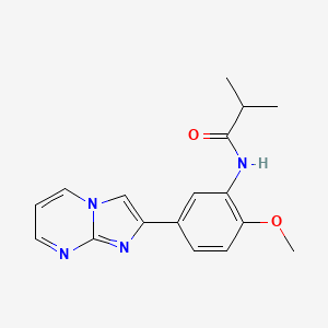 N-(5-imidazo[1,2-a]pyrimidin-2-yl-2-methoxyphenyl)-2-methylpropanamide