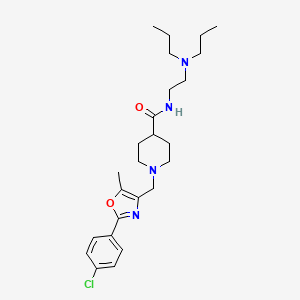 1-[[2-(4-chlorophenyl)-5-methyl-1,3-oxazol-4-yl]methyl]-N-[2-(dipropylamino)ethyl]piperidine-4-carboxamide