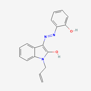 (3Z)-3-[(2-hydroxyphenyl)hydrazinylidene]-1-prop-2-enylindol-2-one