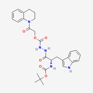 2-(3,4-Dihydroquinolin-1(2H)-yl)-2-oxoethyl 2-((tert-butoxycarbonyl)-L-tryptophyl)hydrazine-1-carboxylate