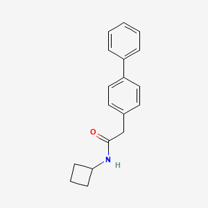 molecular formula C18H19NO B10764044 N-cyclobutyl-2-(4-phenylphenyl)acetamide 