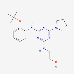 2-[[4-[[2-(1,1-Dimethylethoxy)phenyl]amino]-6-(1-pyrrolidinyl)-1,3,5-triazin-2-yl]amino]ethanol