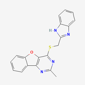 4-(1H-benzimidazol-2-ylmethylsulfanyl)-2-methyl-[1]benzofuro[3,2-d]pyrimidine