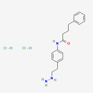 N-[4-(2-hydrazinylethyl)phenyl]-4-phenylbutanamide;dihydrochloride