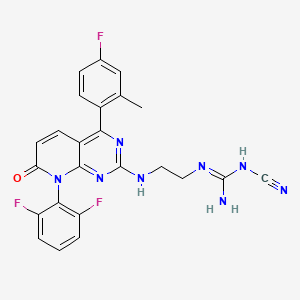 1-cyano-2-[2-[[8-(2,6-difluorophenyl)-4-(4-fluoro-2-methylphenyl)-7-oxopyrido[2,3-d]pyrimidin-2-yl]amino]ethyl]guanidine