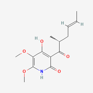 4-hydroxy-5,6-dimethoxy-3-[(E,2R)-2-methylhex-4-enoyl]-1H-pyridin-2-one