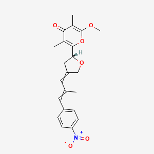 2-methoxy-3,5-dimethyl-6-[(2R)-4-[2-methyl-3-(4-nitrophenyl)prop-2-enylidene]oxolan-2-yl]pyran-4-one