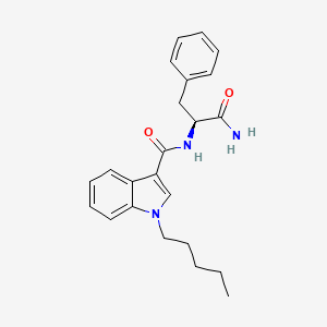 molecular formula C23H27N3O2 B10764684 (S)-N-(1-amino-1-oxo-3-phenylpropan-2-yl)-1-pentyl-1H-indole-3-carboxamide CAS No. 2365471-53-8