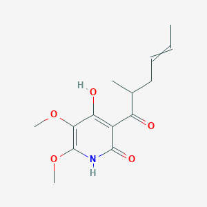 4-hydroxy-5,6-dimethoxy-3-(2-methylhex-4-enoyl)-1H-pyridin-2-one