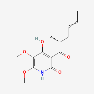 4-hydroxy-5,6-dimethoxy-3-[(2R)-2-methylhex-4-enoyl]-1H-pyridin-2-one