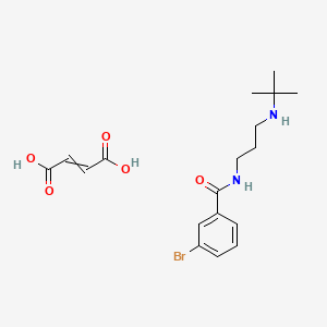 3-bromo-N-[3-(tert-butylamino)propyl]benzamide; butenedioic acid