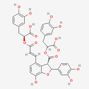 (2S)-2-[(E)-3-[(3S)-3-[1-carboxy-2-(3,4-dihydroxyphenyl)ethoxy]carbonyl-2-(3,4-dihydroxyphenyl)-7-hydroxy-2,3-dihydro-1-benzofuran-4-yl]prop-2-enoyl]oxy-3-(3,4-dihydroxyphenyl)propanoic acid