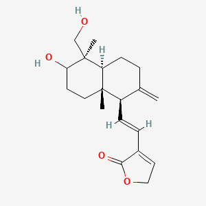 4-[(E)-2-[(1R,4aS,5R,8aR)-6-hydroxy-5-(hydroxymethyl)-5,8a-dimethyl-2-methylidene-3,4,4a,6,7,8-hexahydro-1H-naphthalen-1-yl]ethenyl]-2H-furan-5-one