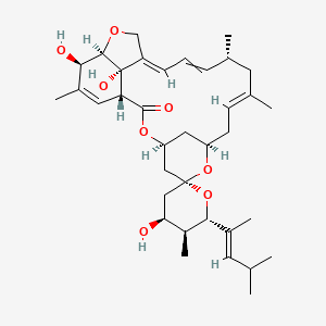 (1R,4S,4'S,5'S,6R,6'S,8R,10E,13R,16E,20R,21R,24S)-4',21,24-trihydroxy-5',11,13,22-tetramethyl-6'-[(E)-4-methylpent-2-en-2-yl]spiro[3,7,19-trioxatetracyclo[15.6.1.14,8.020,24]pentacosa-10,14,16,22-tetraene-6,2'-oxane]-2-one