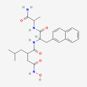 N-[1-[(1-amino-1-oxopropan-2-yl)amino]-3-naphthalen-2-yl-1-oxopropan-2-yl]-N'-hydroxy-2-(2-methylpropyl)butanediamide