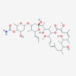 [6-[(2R)-2-[4-(10,12-dihydroxy-3,17-dimethoxy-7,9,11,13,15-pentamethyl-18-oxo-1-oxacyclooctadeca-4,6,14,16-tetraen-2-yl)-3-hydroxypentan-2-yl]-2-hydroxy-5-methyl-6-prop-1-enyloxan-4-yl]oxy-4-hydroxy-2-methyloxan-3-yl] carbamate