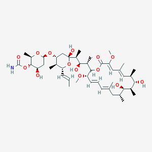 [(2R,3S,4R,6R)-6-[(2R,4R,5S,6R)-2-[(2S,3R,4S)-4-[(2R,3S,4E,6E,9R,10R,11S,12S,13R,14E,16Z)-10,12-dihydroxy-3,17-dimethoxy-7,9,11,13,15-pentamethyl-18-oxo-1-oxacyclooctadeca-4,6,14,16-tetraen-2-yl]-3-hydroxypentan-2-yl]-2-hydroxy-5-methyl-6-[(E)-prop-1-enyl]oxan-4-yl]oxy-4-hydroxy-2-methyloxan-3-yl] carbamate