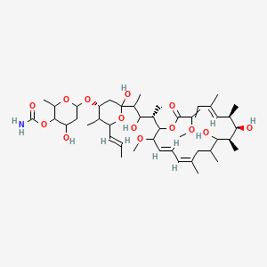 [6-[(4R)-2-[(4S)-4-[(4E,6Z,11S,12R,13R,14E)-10,12-dihydroxy-3,17-dimethoxy-7,9,11,13,15-pentamethyl-18-oxo-1-oxacyclooctadeca-4,6,14,16-tetraen-2-yl]-3-hydroxypentan-2-yl]-2-hydroxy-5-methyl-6-[(E)-prop-1-enyl]oxan-4-yl]oxy-4-hydroxy-2-methyloxan-3-yl] carbamate