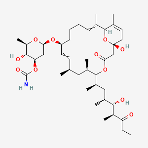 [(2R,3R,4R,6R)-3-hydroxy-6-[[(1R,6R,8R,11S)-1-hydroxy-5-[(2R,4R,5S,6S)-5-hydroxy-4,6-dimethyl-7-oxononan-2-yl]-6,8,16,18-tetramethyl-3-oxo-4,21-dioxabicyclo[15.3.1]henicosa-9,15,18-trien-11-yl]oxy]-2-methyloxan-4-yl] carbamate