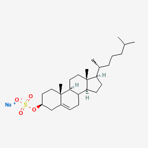 sodium;[(3S,9S,10R,13R,14S,17R)-10,13-dimethyl-17-[(2R)-6-methylheptan-2-yl]-2,3,4,7,8,9,11,12,14,15,16,17-dodecahydro-1H-cyclopenta[a]phenanthren-3-yl] sulfate