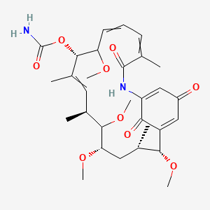 [(9S,12S,14S,16S,17R)-8,13,14,17-tetramethoxy-4,10,12,16-tetramethyl-3,20,22-trioxo-2-azabicyclo[16.3.1]docosa-1(21),4,6,10,18-pentaen-9-yl] carbamate