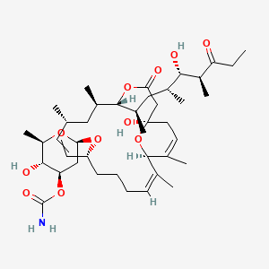 [(2R,3R,4R,6R)-3-hydroxy-6-[[(1R,5S,6R,8R,11R,15E,17R)-1-hydroxy-5-[(2R,4R,5S,6S)-5-hydroxy-4,6-dimethyl-7-oxononan-2-yl]-6,8,16,18-tetramethyl-3-oxo-4,21-dioxabicyclo[15.3.1]henicosa-9,15,18-trien-11-yl]oxy]-2-methyloxan-4-yl] carbamate