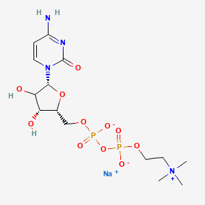 sodium;[[(2R,3R,5R)-5-(4-amino-2-oxopyrimidin-1-yl)-3,4-dihydroxyoxolan-2-yl]methoxy-oxidophosphoryl] 2-(trimethylazaniumyl)ethyl phosphate