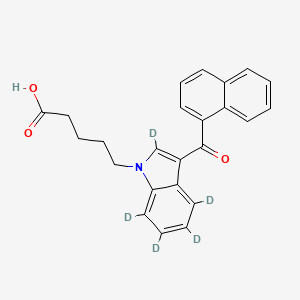 molecular formula C24H21NO3 B10766935 5-[2,4,5,6,7-pentadeuterio-3-(naphthalene-1-carbonyl)indol-1-yl]pentanoic acid 