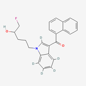 molecular formula C24H22FNO2 B10766983 (1-(5-fluoro-4-hydroxypentyl)-1H-indol-3-yl-2,4,5,6,7-d5)(naphthalen-1-yl)methanone CAS No. 2747914-09-4