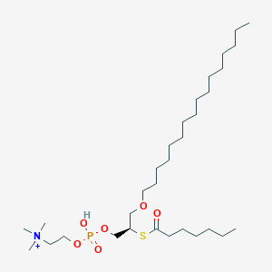 (7R)-7-(heptanoylsulfanyl)-4-hydroxy-N,N,N-trimethyl-4-oxo-3,5,9-trioxa-4lambda(5)-phosphapentacosan-1-aminium