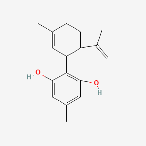 5-Methyl-2-(3-methyl-6-prop-1-en-2-ylcyclohex-2-en-1-yl)benzene-1,3-diol