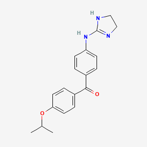 [4-(4,5-dihydro-1H-imidazol-2-ylamino)phenyl]-(4-propan-2-yloxyphenyl)methanone