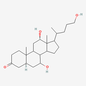 (5S,7R,12S)-7,12-dihydroxy-17-(5-hydroxypentan-2-yl)-10,13-dimethyl-1,2,4,5,6,7,8,9,11,12,14,15,16,17-tetradecahydrocyclopenta[a]phenanthren-3-one