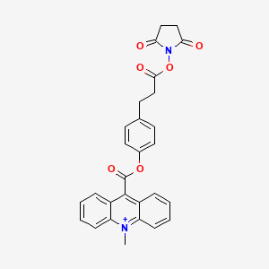 molecular formula C28H23N2O6+ B10767269 Acridinium NHS ester CAS No. 87198-88-7