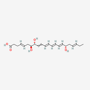 (4E,7S,8R,11E,13E,15E,17S,19E)-7,8,17-trihydroxydocosa-4,9,11,13,15,19-hexaenoic acid