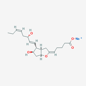 sodium;(5E)-5-[(3aR,4R,5R,6aS)-5-hydroxy-4-[(1E,3S,5Z)-3-hydroxyocta-1,5-dienyl]-3,3a,4,5,6,6a-hexahydrocyclopenta[b]furan-2-ylidene]pentanoate