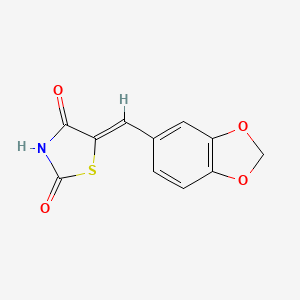 (5Z)-5-(1,3-benzodioxol-5-ylmethylidene)-1,3-thiazolidine-2,4-dione