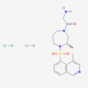 2-amino-1-[(3S)-3-methyl-4-(4-methylisoquinolin-5-yl)sulfonyl-1,4-diazepan-1-yl]ethanone;dihydrochloride