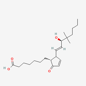 7-[(1R)-2-[(E,3R)-3-hydroxy-4,4-dimethyloct-1-enyl]-5-oxocyclopent-3-en-1-yl]heptanoic acid