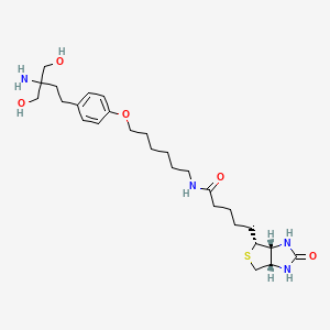 5-[(3aR,4R,6aS)-2-oxo-1,3,3a,4,6,6a-hexahydrothieno[3,4-d]imidazol-4-yl]-N-[6-[4-[3-amino-4-hydroxy-3-(hydroxymethyl)butyl]phenoxy]hexyl]pentanamide