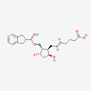 (E)-7-[(1R,2R,3S,5S)-2-[(3S)-3-(2,3-dihydro-1H-inden-2-yl)-3-hydroxyprop-1-enyl]-3-fluoro-5-hydroxycyclopentyl]hept-5-enoic acid