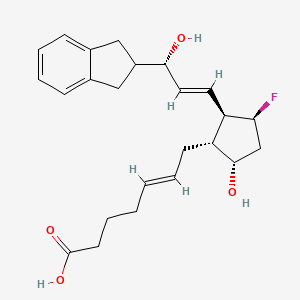 (E)-7-[(1R,2R,3S,5S)-2-[(E,3S)-3-(2,3-dihydro-1H-inden-2-yl)-3-hydroxyprop-1-enyl]-3-fluoro-5-hydroxycyclopentyl]hept-5-enoic acid