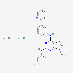 (2R)-2-[[9-propan-2-yl-6-(3-pyridin-2-ylanilino)purin-2-yl]amino]butan-1-ol;dihydrochloride