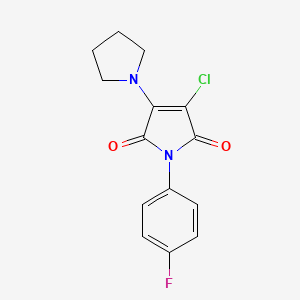 3-Chloro-1-(4-fluorophenyl)-4-pyrrolidin-1-ylpyrrole-2,5-dione