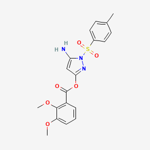 5-amino-1-[(4-methylphenyl)sulfonyl]-1H-pyrazol-3-yl 2,3-dimethoxybenzoate