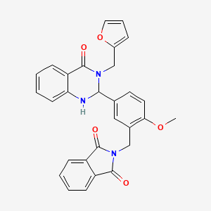 2-{5-[3-(furan-2-ylmethyl)-4-oxo-1,2,3,4-tetrahydroquinazolin-2-yl]-2-methoxybenzyl}-1H-isoindole-1,3(2H)-dione